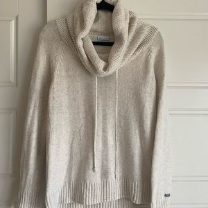 Columbia cowl neck sweater cream color. Sz. L